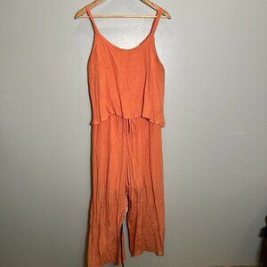 Naïf Lightweight Orange Coral Summer Jumpsuit - Medium